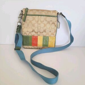 Coach Signature Colorful Crossbody Shoulder Bag Messenger Small Sling Purse